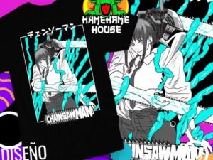 Chain Saw Man Cartoon Blue