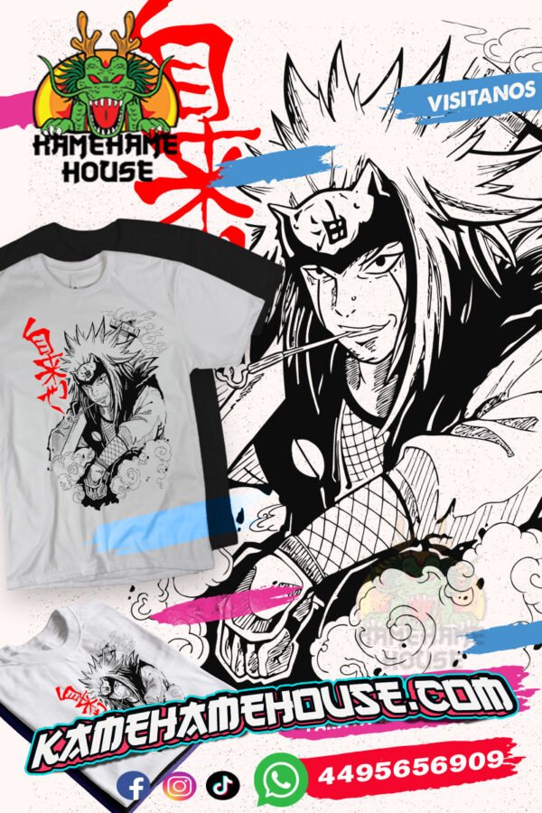 Naruto Jiraiya Black White