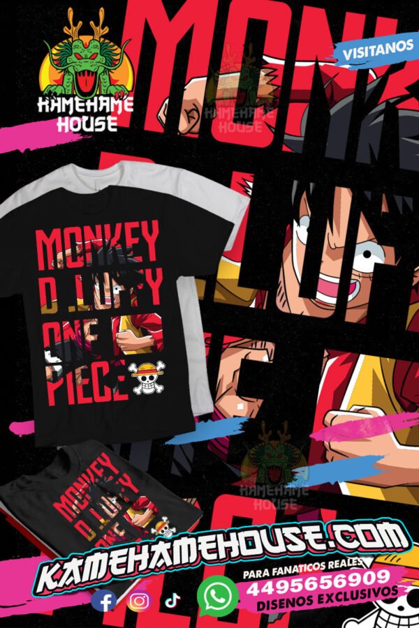 One Piece Luffy Monkey Letters