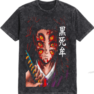 Playera Kokushibo Acid Wash Demon Slayer