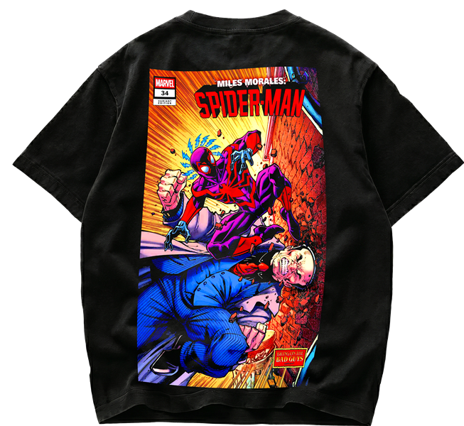 Playera Marvel Miles Morales: Spider-Man vs Kingpin Comic Cover