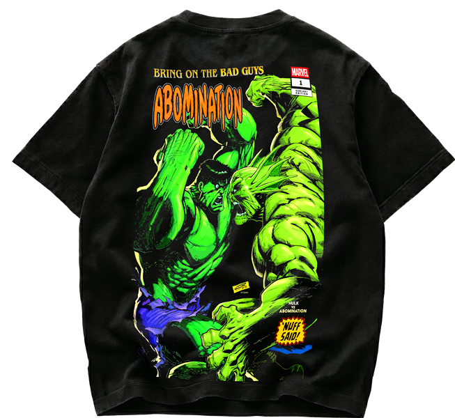 Playera Hulk vs Abomination Marvel Bring On The Bad Guys