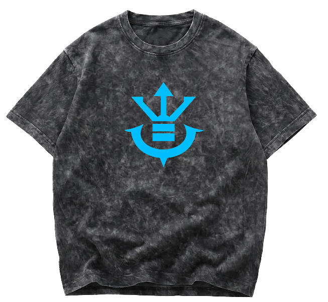 Playera Acid Wash Dragon Ball Vegeta Prince Above All Oversized - Imagen 2