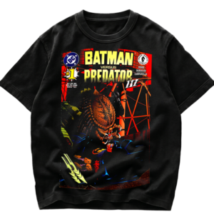 Playera Batman versus Predator III Comic Vintage Crossover