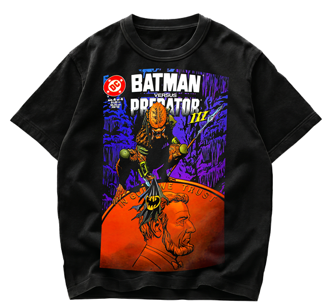 Playera Batman versus Predator III N4 Comic Retro Crossover