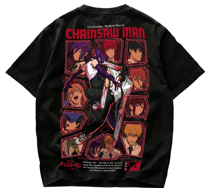 Playera Chainsaw Man Reze Arc Movie Streetwear