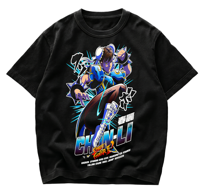 Playera Chun-Li Street Fighter II Retro Gaming