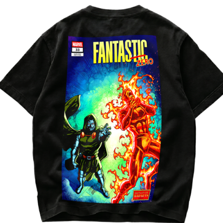 Playera Doctor Doom vs Human Torch Marvel Bring On The Bad Guys