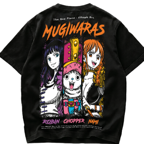 Playera One Piece Mugiwaras Elbaph Arc (Robin, Chopper y Nami)