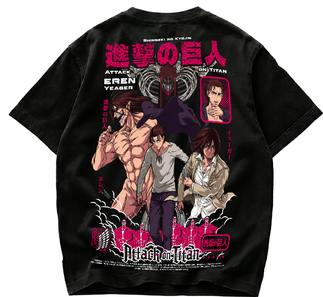 Playera Eren Yeager Attack on Titan Retumbar Streetwear