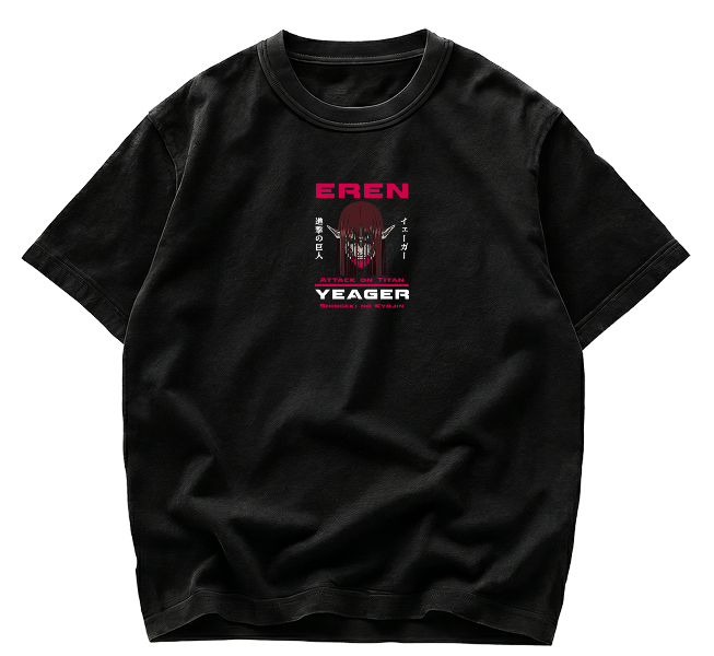 Playera Eren Yeager Attack on Titan Retumbar Streetwear - Imagen 2