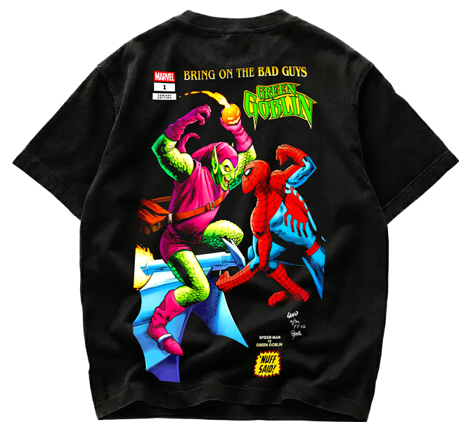 Playera Marvel Spider-Man vs Green Goblin "Bring on the Bad Guys"