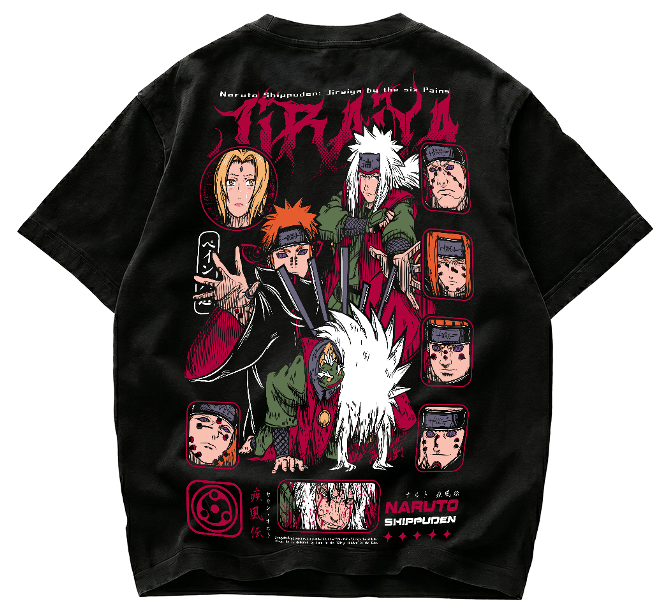 Playera Jiraiya vs Pain Naruto Shippuden Streetwear Anime