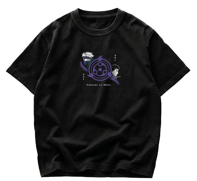 Playera Kakashi vs Obito Redención Naruto Shippuden Streetwear - Imagen 2