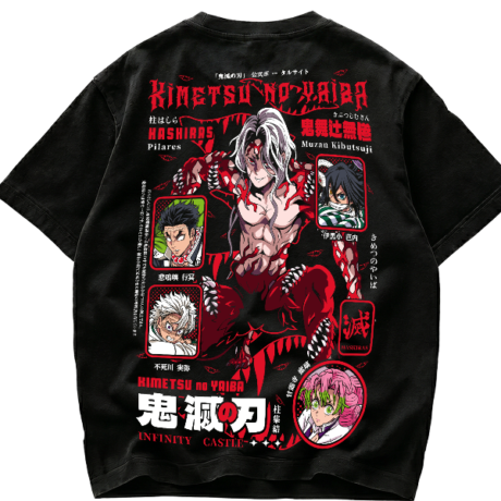 Playera Muzan Kibutsuji Kimetsu no Yaiba Castillo Infinito