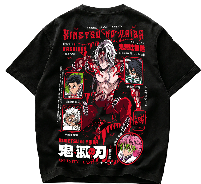 Playera Muzan Kibutsuji Kimetsu no Yaiba Castillo Infinito