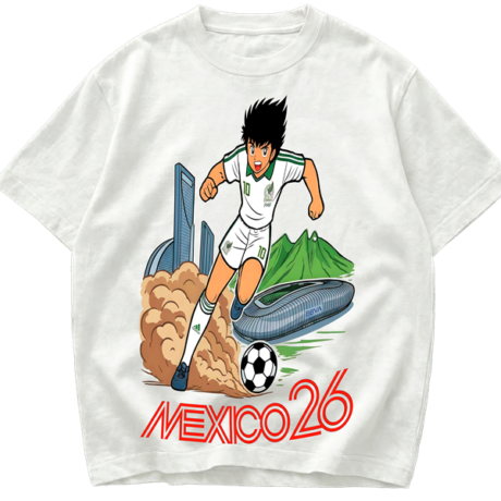 Playera México 26 Oliver Atom Selección Mexicana Retro Anime