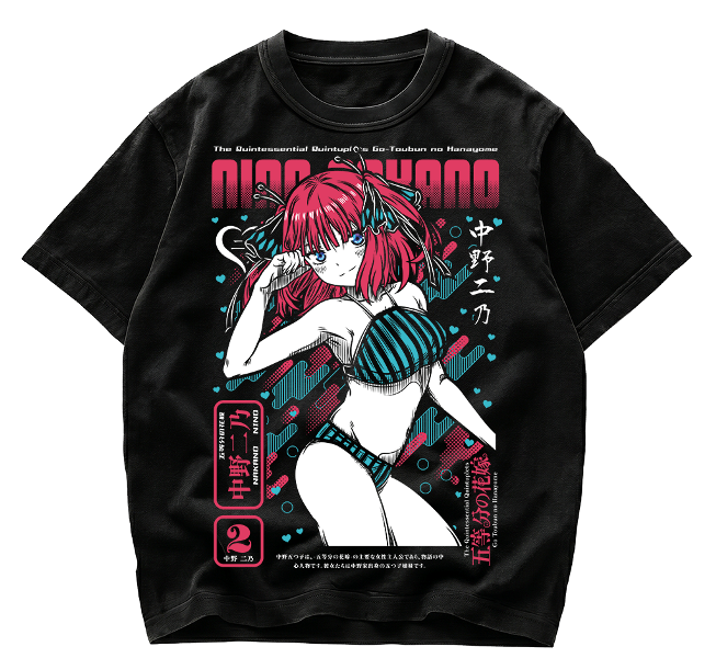 Playera Nino Nakano The Quintessential Quintuplets Streetwear Anime