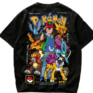 Playera Pokémon Ash Ketchum & Legendarios Kanto Johto