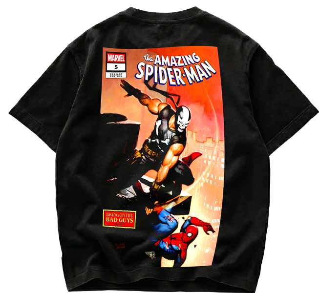 Playera Marvel The Amazing Spider-Man vs Crossbones Comic Cover