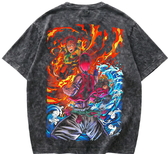 Playera de Tanjiro vs Akaza - Demon Slayer Streetwear - Imagen 2