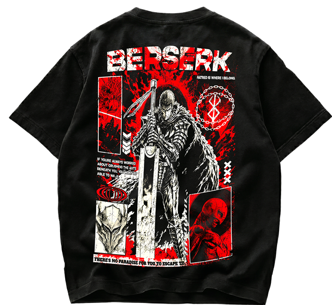 Playera Manga Berserk Guts - Streetwear Premium