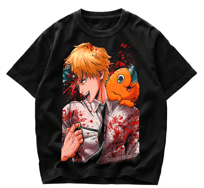 Playera de Chainsaw Man Denji y Makima - Streetwear Premium